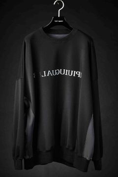113SPORT HYPER JERSE BIG CREW / フロントロゴ ジャージ ビック クルーネック ブラック
