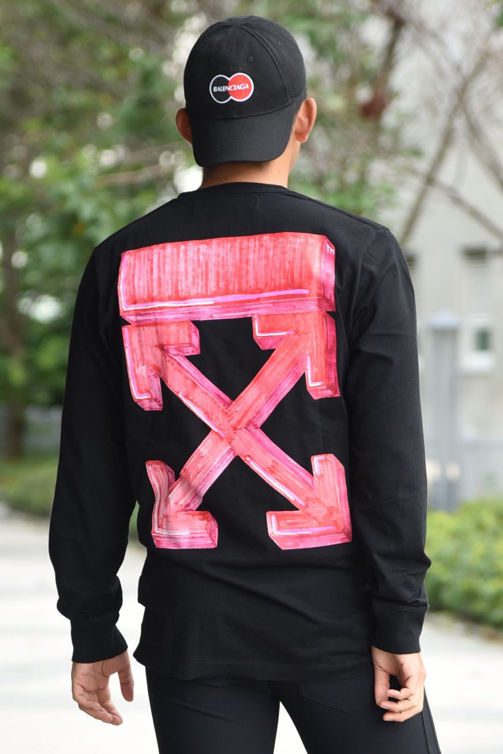 OFF-WHITE - MARKER ARROWS LS T-SHIRT / マーカー アローロゴ