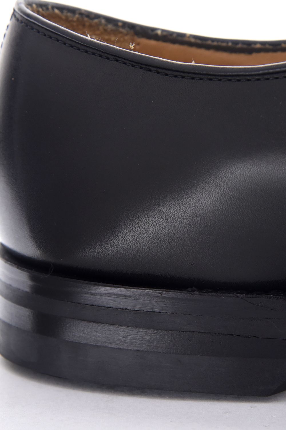 【訳ありアウトレット品】 ARCHWAY / プレーントゥ レザーシューズ フレンチカーフ ブラック