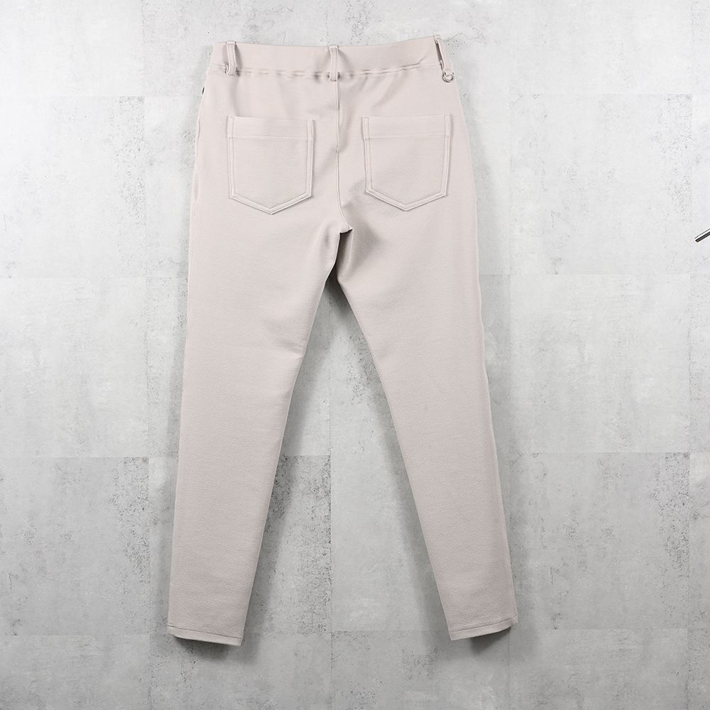 CHRIS EASY blister TUCK PANTS / ブリスターニット スラックスイージータックパンツ (ベージュ)（7月下旬入荷予定）※オーダー締切:5月23日(土)17時