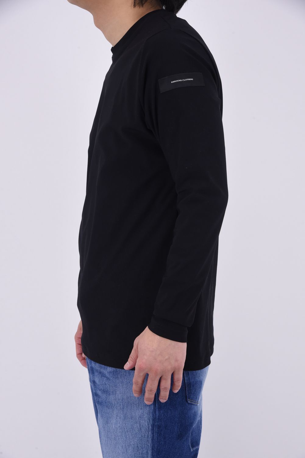 NYLON LONG SLEAVE TEE / 高機能ナイロンマイクロファイバー ロングスリーブ Tシャツ ブラック