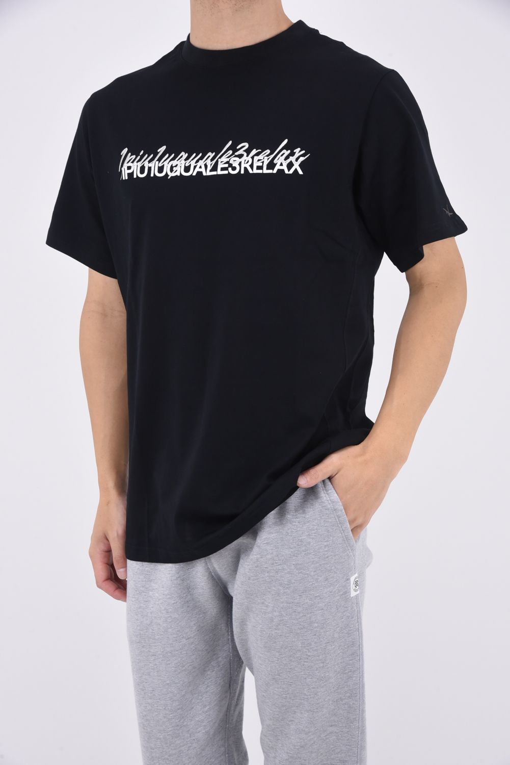 DOUBLE LOGO T-SHIRT / ダブルロゴ クルーネックTシャツ ブラック