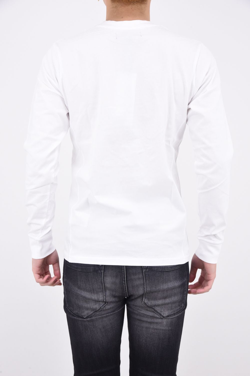 3 STEPS EMBROIDERY LONG T-SHIRTS / グラデーション アップリケ ロングTシャツ ホワイト