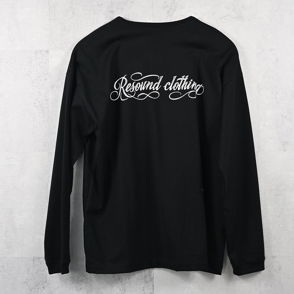 PIN ST RC over longsleave Tee / バックロゴプリント オーバーサイズ ロングスリーブTシャツ (ブラック) (7月中旬入荷予定) ※オーダー締切:5月23日(土)17時