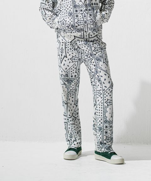 CHRIS EASY WIDE TUCK PANTS / ハイテンショントリコット ワンタック セミワイド イージーパンツ (クロスホワイト) (1月上旬入荷予定) ※オーダー締切:9月7日(月)17時)