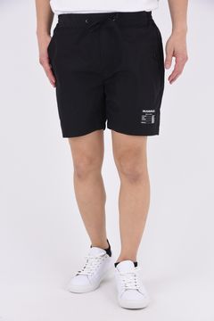 SALTWATER PATCH PANTS / 水陸両用 光沢ナイロン ショートパンツ (ブラック)