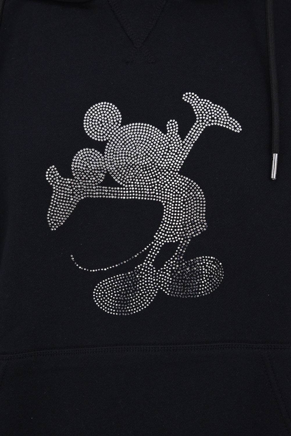 【26AW】 MICKEY SILHOUETTE GRADATION LINESTONE HOODIE / ミッキー シルエット グラデーション ラインストーン フーディー (ブラック)