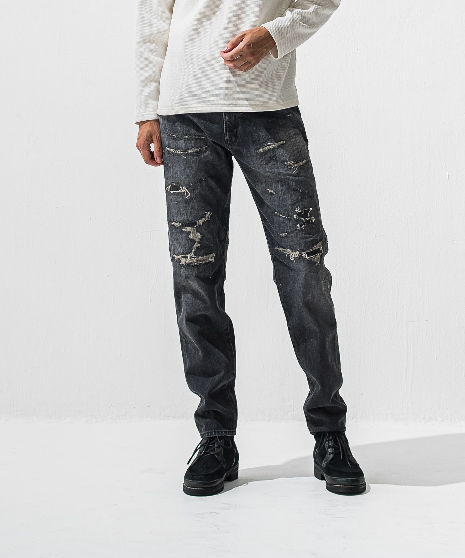 SCOTT JEANS / ライトオンス ヴィンテージジーンズ (ブラックユーズド) (12月中旬入荷予定) ※オーダー締切:9月7日(月)17時