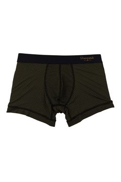 Houndstooth Short Boxer - ブラック×カーキ