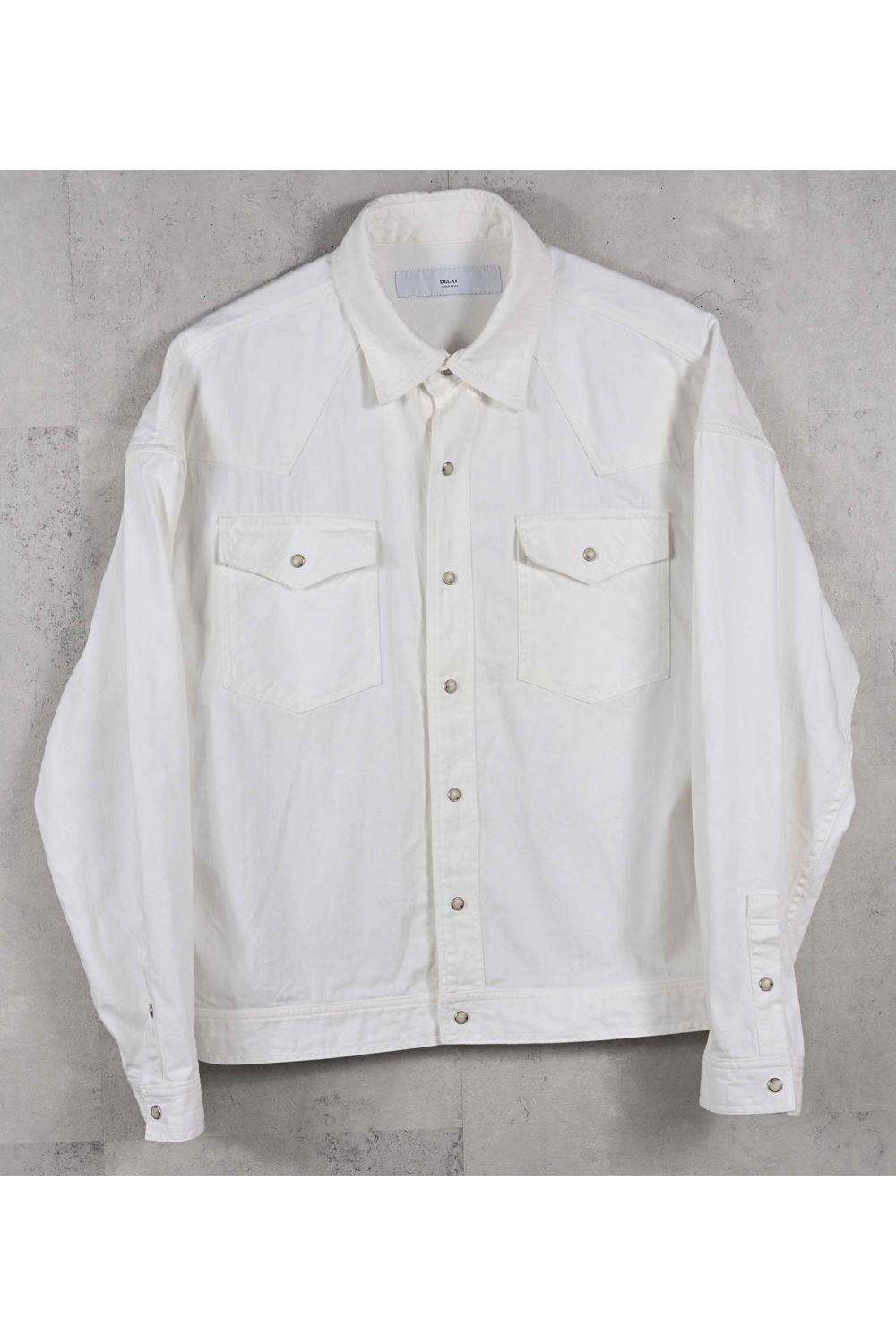 WESTAN JK / ヴィンテージダンガリー生地 ウエスタンシャツジャケット (ホワイト) (3月中旬入荷予定) ※オーダー締切12/13(土)17:00