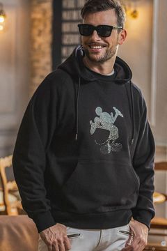 【26AW】 MICKEY SILHOUETTE GRADATION LINESTONE HOODIE / ミッキー シルエット グラデーション ラインストーン フーディー (ブラック) (8月上旬入荷予定)