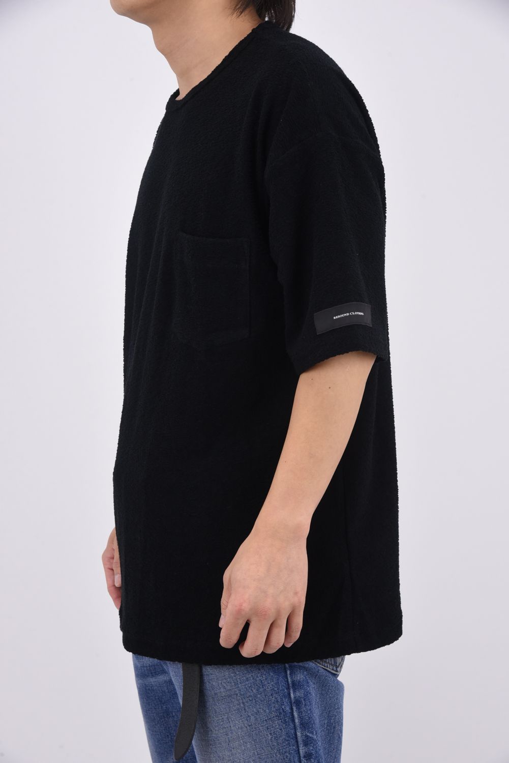 PILE OVER TEE / パイル オーバーサイズ Tシャツ （ブラック）