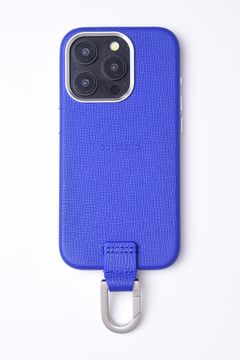 CARABINER-CASE / カラビナ付 iPhone レザーケース (ラピスブルー)