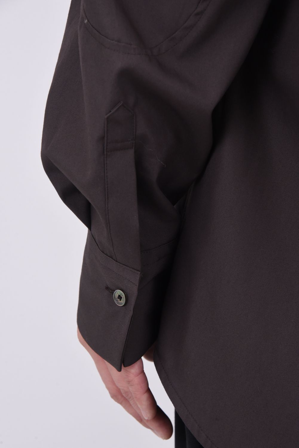 ELBOW PATCH DETAIL SHIRT / エルボー パッチ ディティールシャツ (ブラウン)