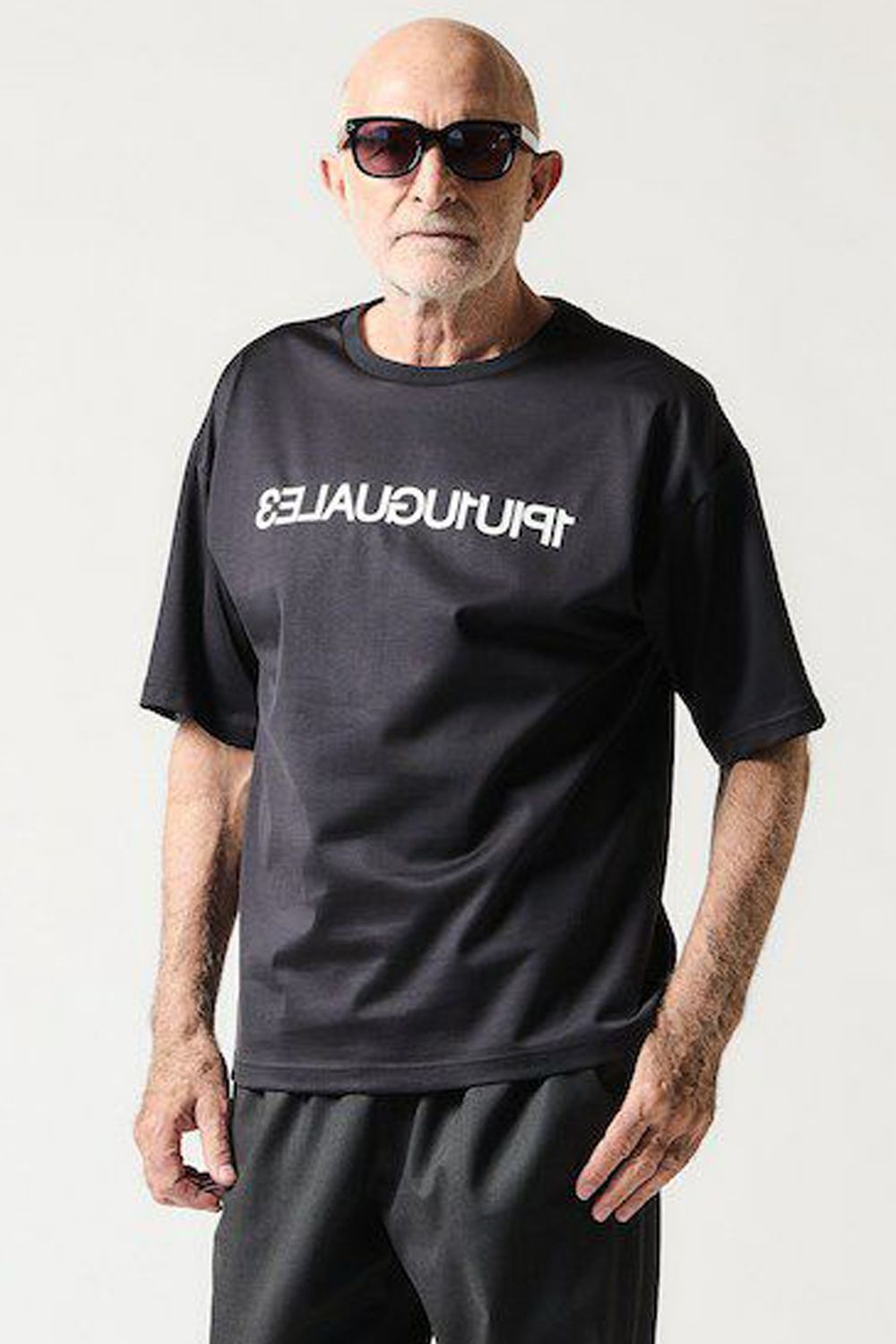 113 MIRROR BIG T / 113ミラーロゴ クルーネック 半袖 Tシャツ ブルーブラック