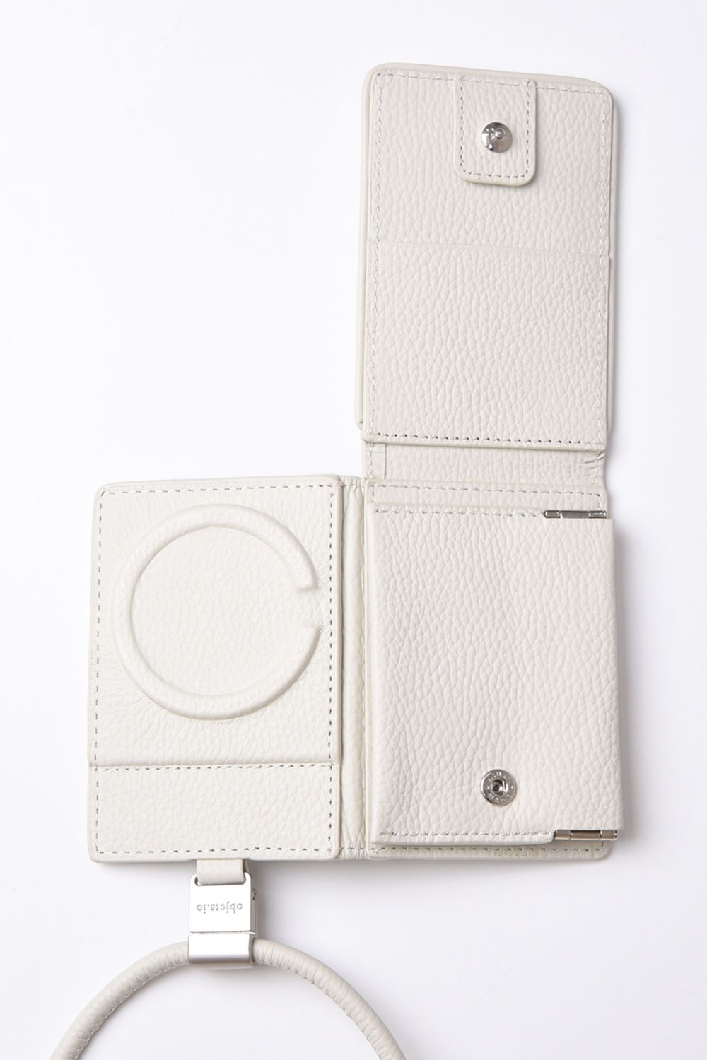 STRAPPED-ACCESSORY-WALLET / ストラップ付き MagSafe対応 ウォレット (ホワイトベージュ)