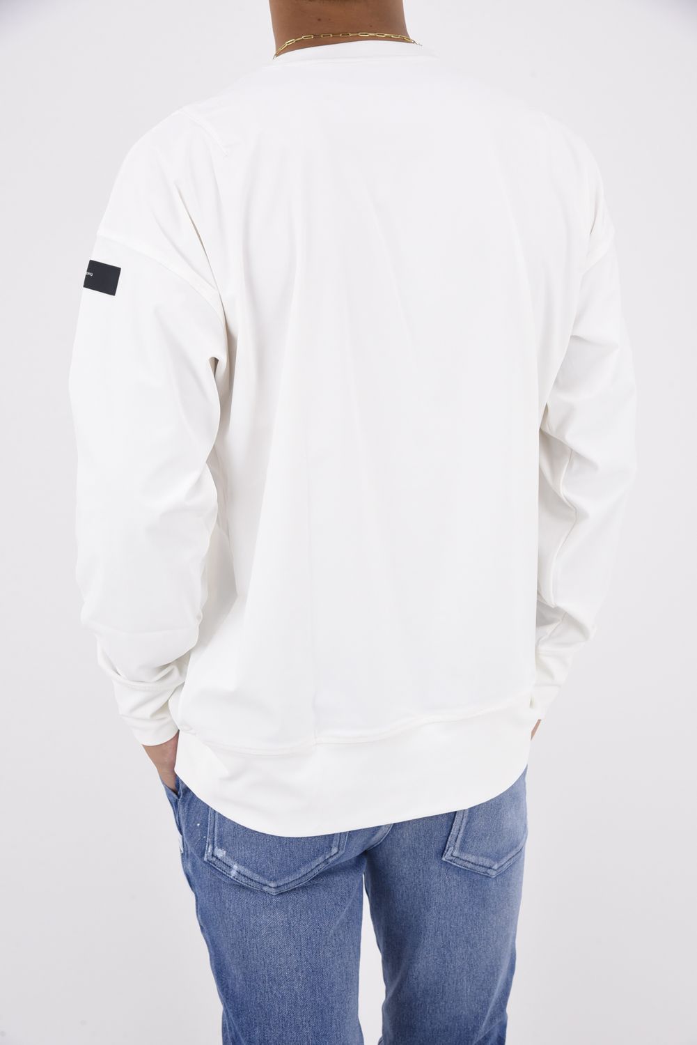 NYLON LONG SLEEVE / ロングスリーブ クルーネック オーバーサイズトレーナー ホワイト