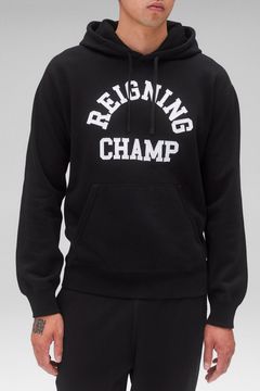 【国内正規品】【STANDARD FIT】 MIDWEIGHT TERRY ARCH LOGO HOODIE / ミッドウェイト アーチロゴ プルオーバーフーディー ブラック