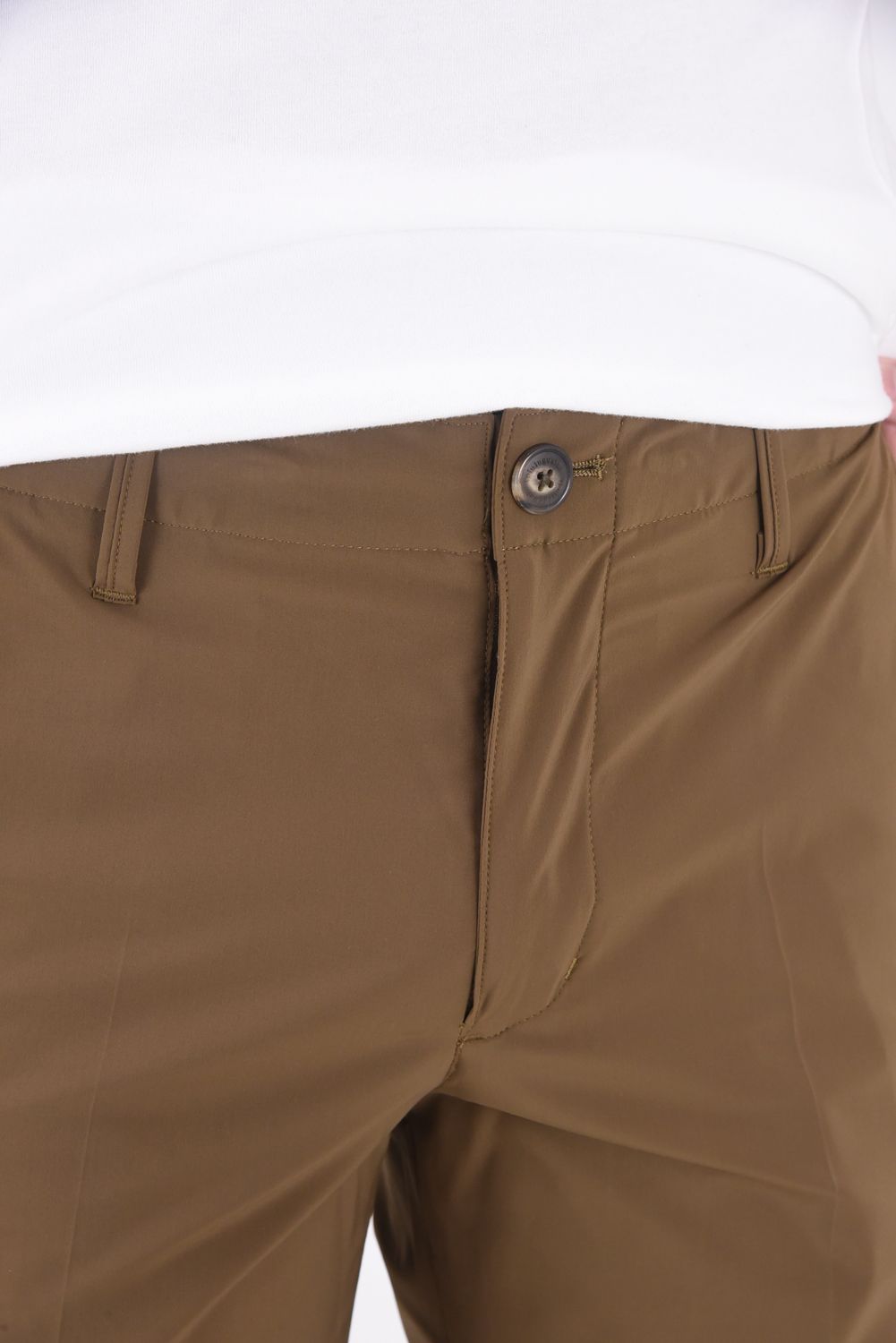 RIB SLACKS / 定番 リブスラックスパンツ ブラウン
