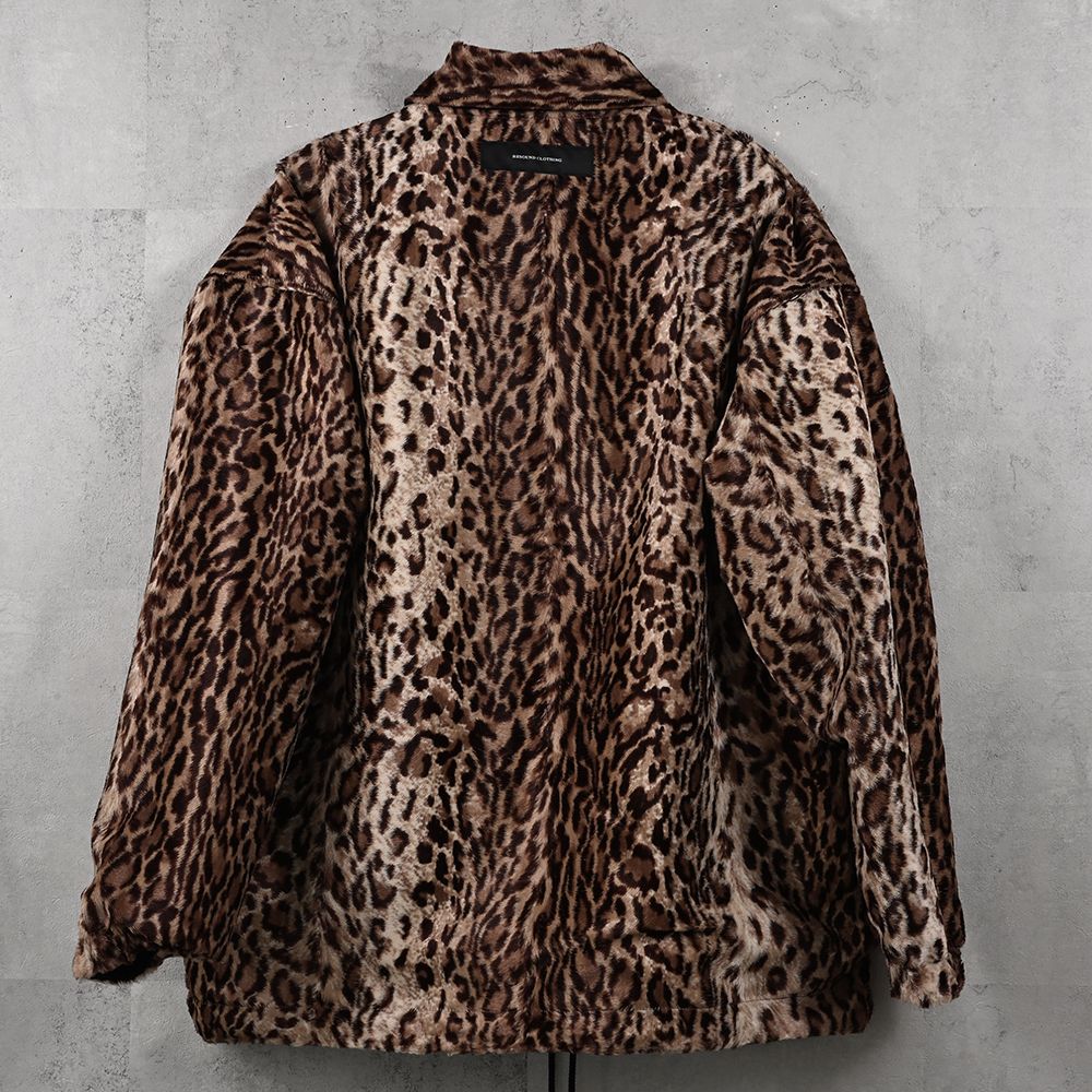 REV COACH JK / リバーシブル レオパード ナイロンコーチジャケット (ブラック) (9月末入荷予定) ※オーダー締切:5月23日(土)17時