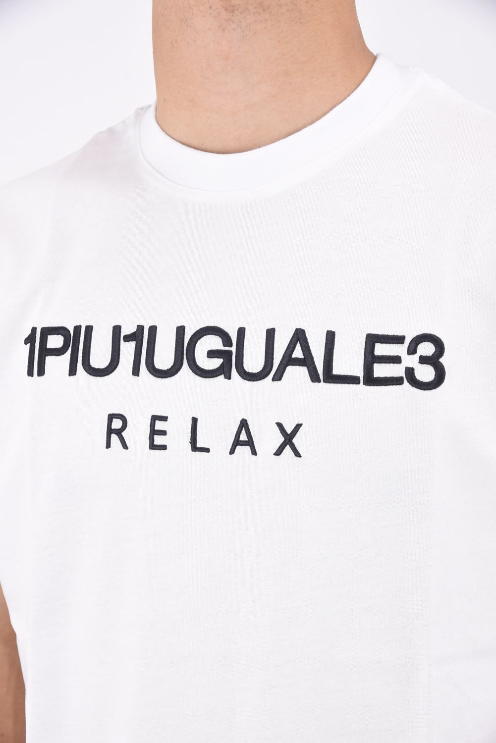 1PIU APPLIQUÉ SHORT-SLEEVED / フロントロゴ 刺繍 半袖Tシャツ ホワイト