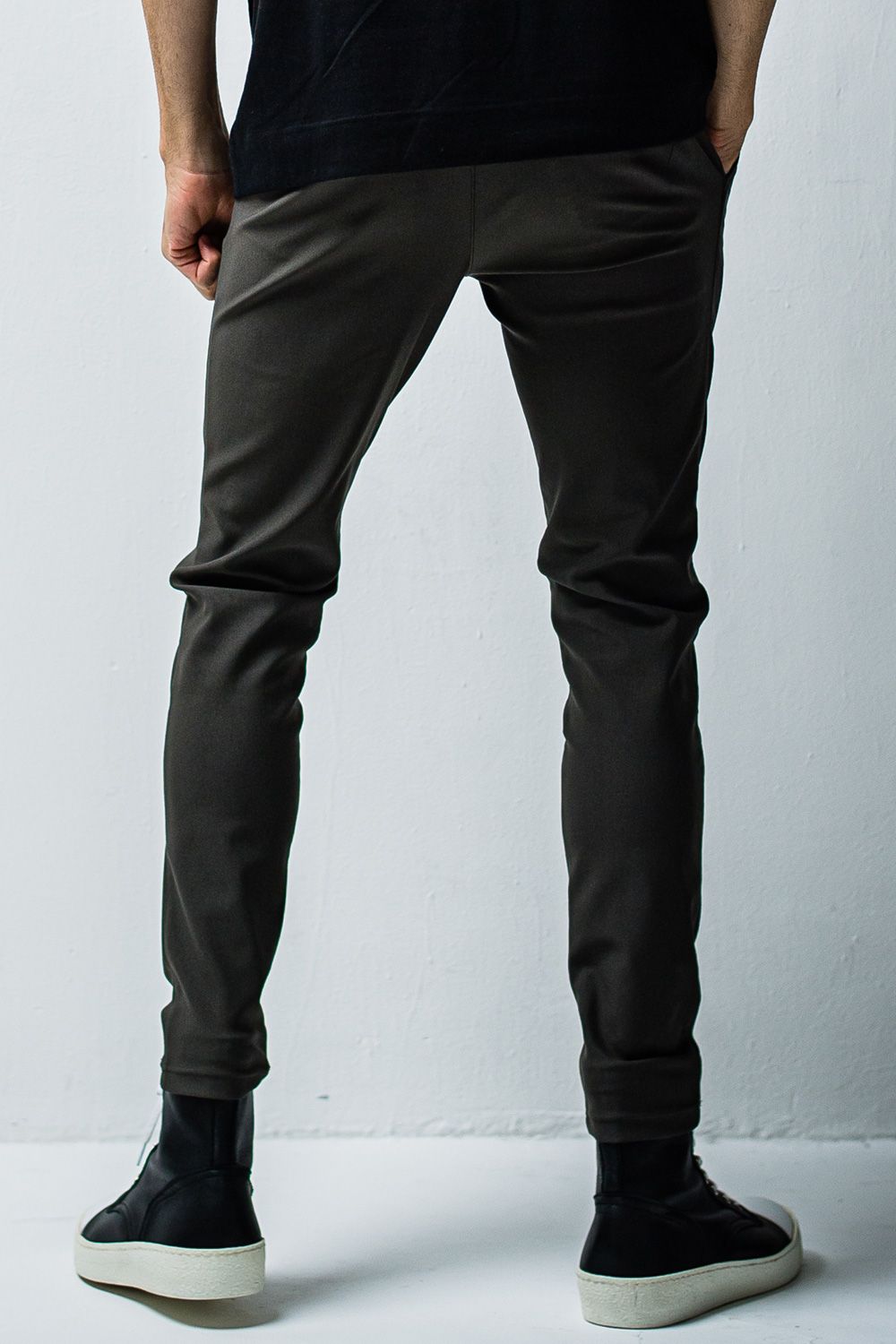 SL EASY PANTS / スラックス型 テーパード イージーパンツ カーキ
