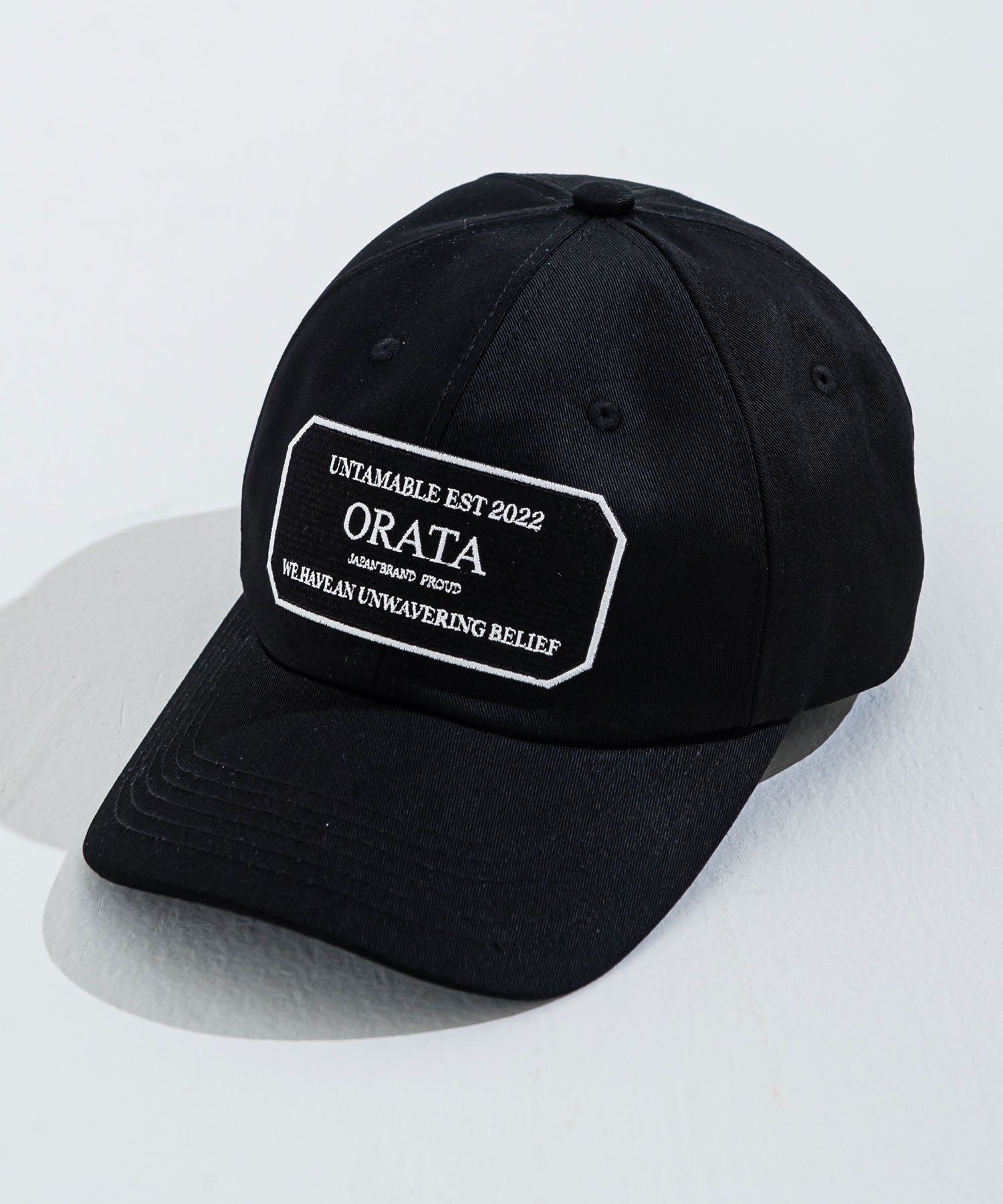 low cap / ロゴキャップ ワッペンブラック