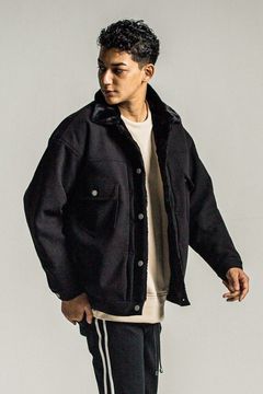 FUR OVER 2ND G / エコファー オーバーサイズ Gジャン （ブラック）