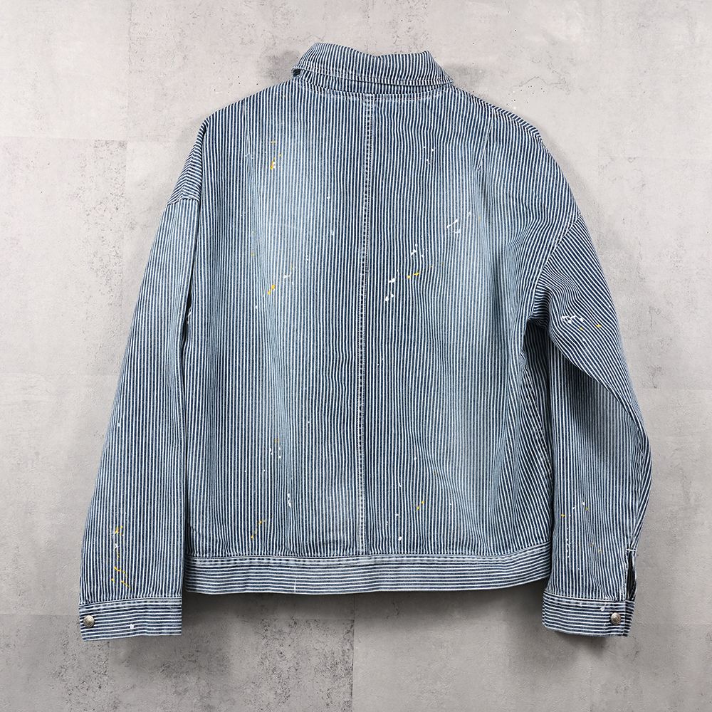 LDENIM AG flight jk / ダンガリー素材 デニムシャツジャケット (ヒッコリー) (8月中旬入荷予定) ※オーダー締切:5月23日(土)17時