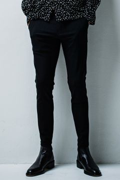 SL EASY PANTS / スラックス型 テーパード イージーパンツ ブラック