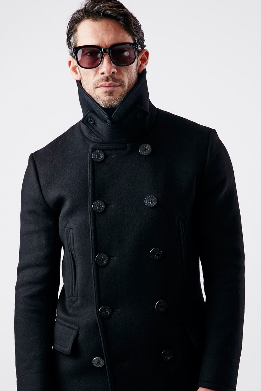 【BLACK MILITARY ARCHIVE】 13STAR 10BUTTON P-COAT BY YOSHIMASA HOSHIBA (12月中旬入荷予定)  ※オーダー締切7/31(水)11:59迄