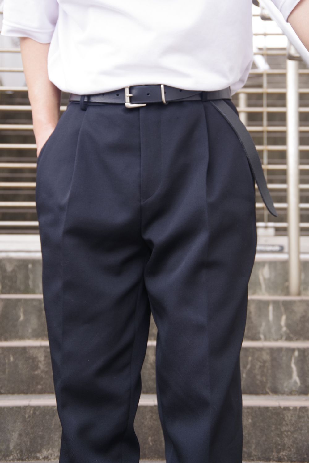 colon - 2OUT-PLEATS SLACKS WOOL HEAVY GABARDINE / ウールヘビー