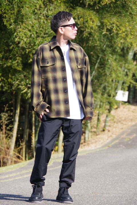 【RESOUND CLOTHING】新作WOOL CHECK OVER CPOJKを使用したおススメスタイル ①
