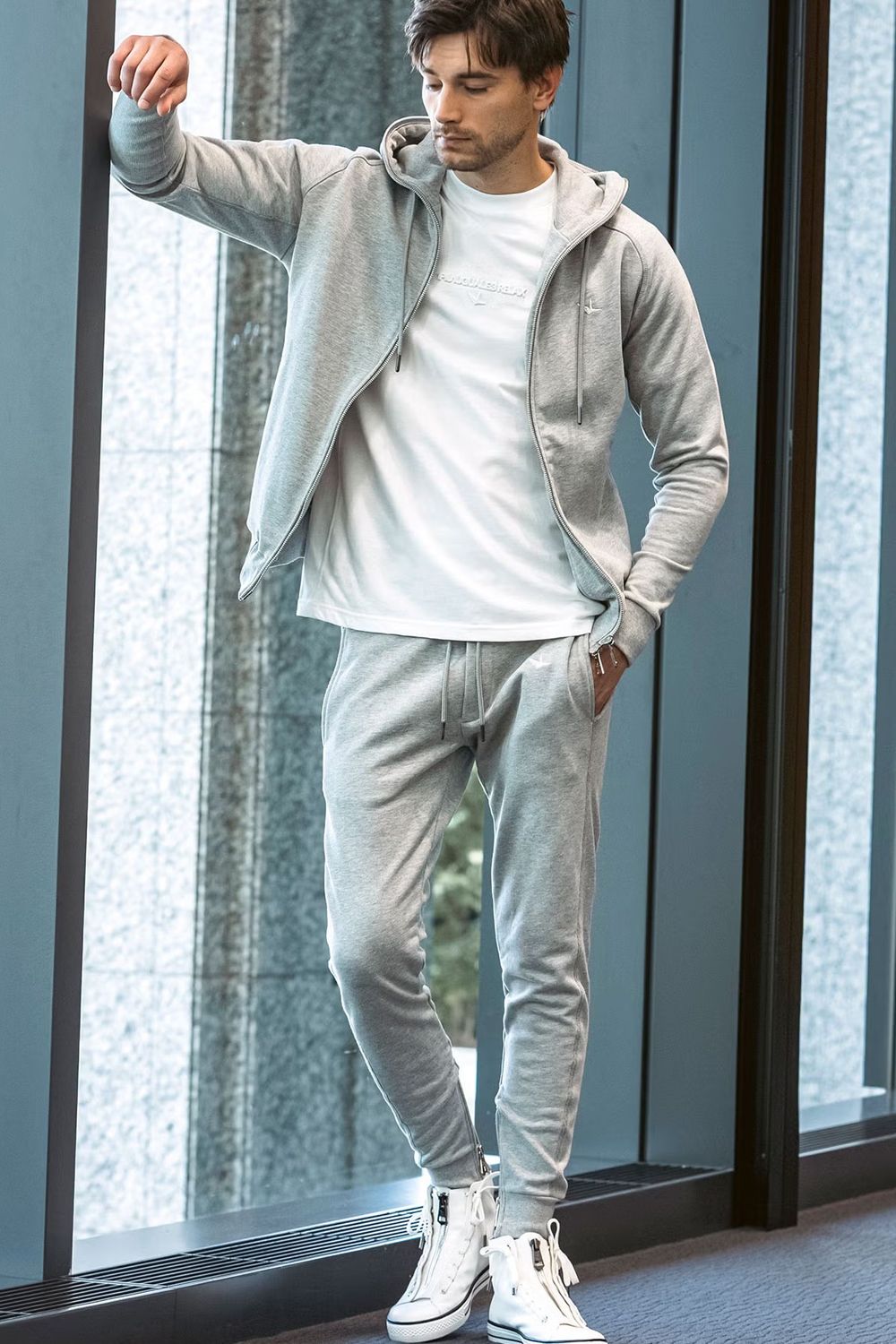 【26SS】 LUXURIOUS ZIP JOGGER PANTS / 裾ファスナー ジョガーパンツ (グレー)