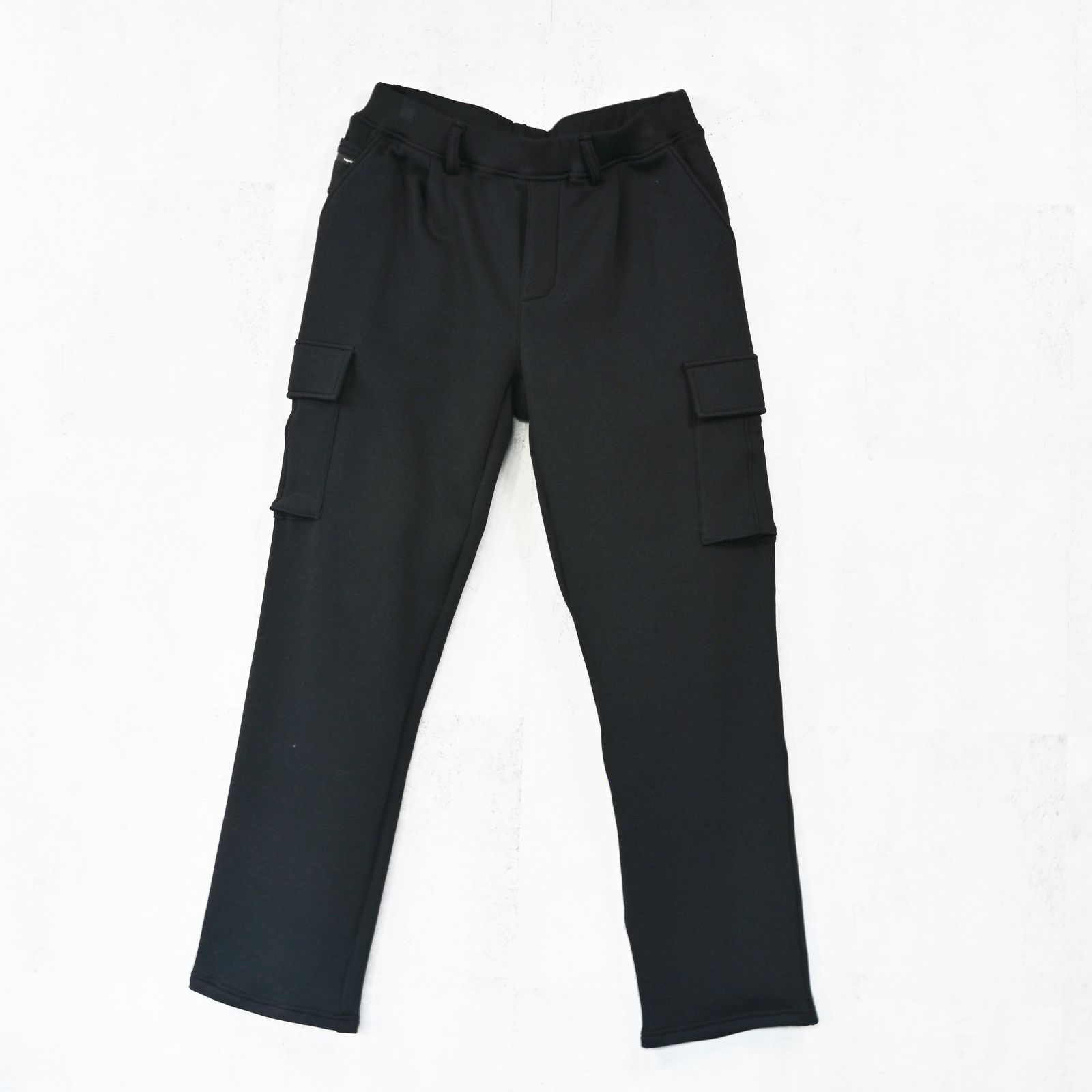 VELOURS FLEECE WIDE HEAD CARGO / 裏起毛 ベロアフリース ワンタックカーゴパンツ (ブラック) (11月中旬入荷予定) ※オーダー締切:9月7日(月)17時