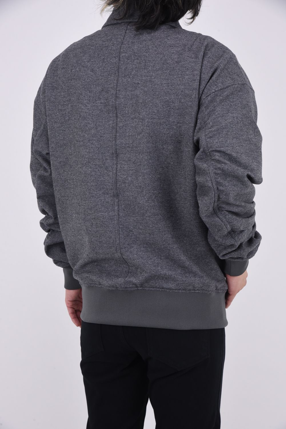 AG WOOL FLIGHT JK / カシミヤ混 ストレッチツイル フラップサイドポケット ミリタリージャケット （グレー）