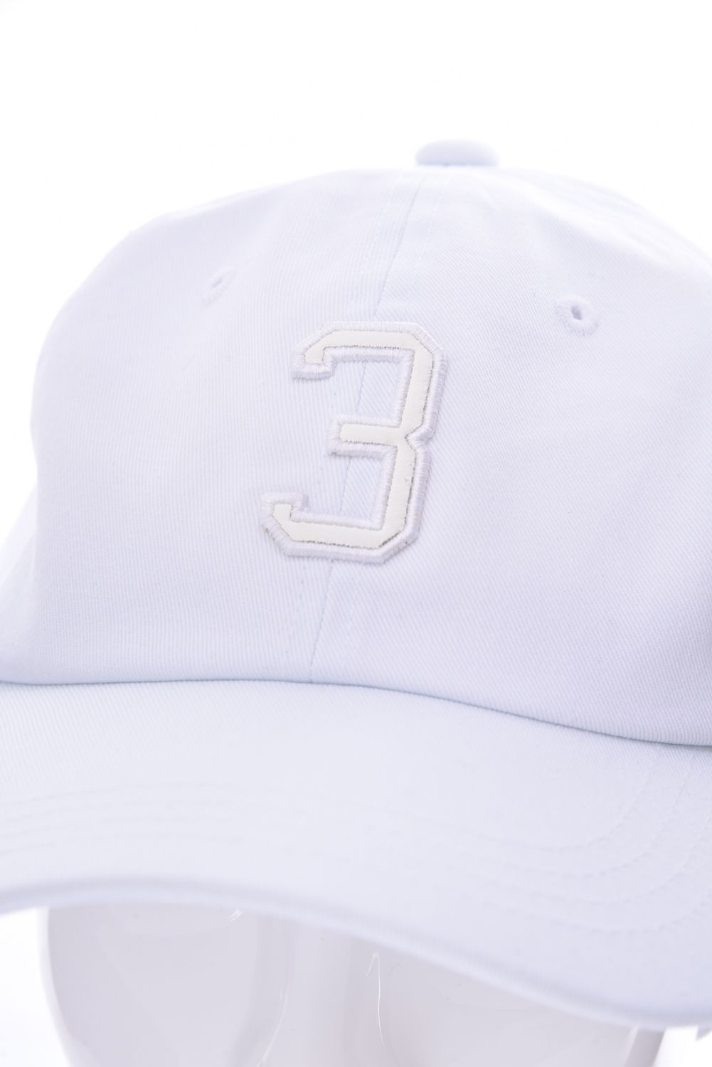 3 LOGO CAP / 3ロゴ アップリケ キャップ ホワイト