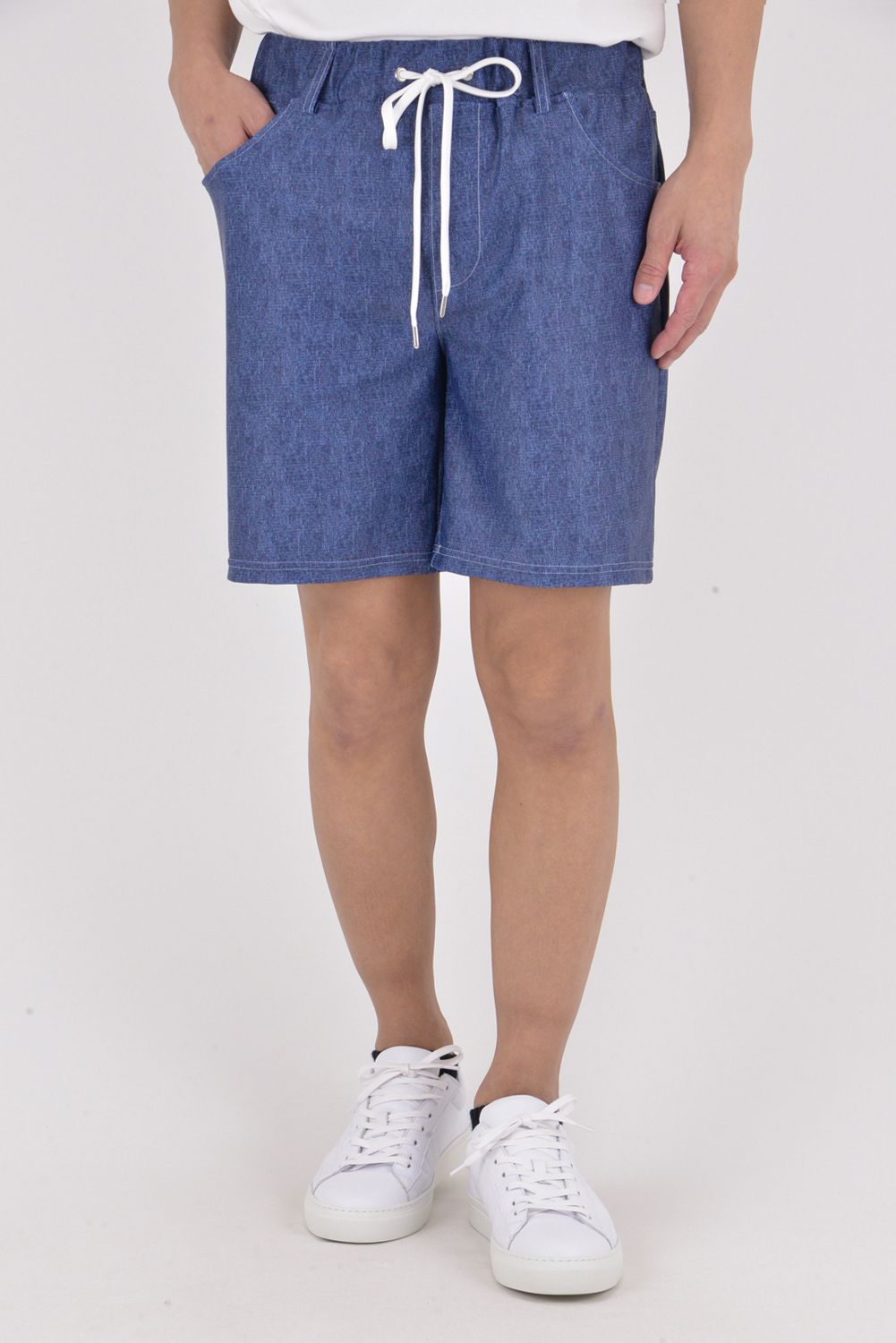 RUSH DENIM SHORTS / ラッシュガード デニムデザイン ショートパンツ (ダークインディゴ)