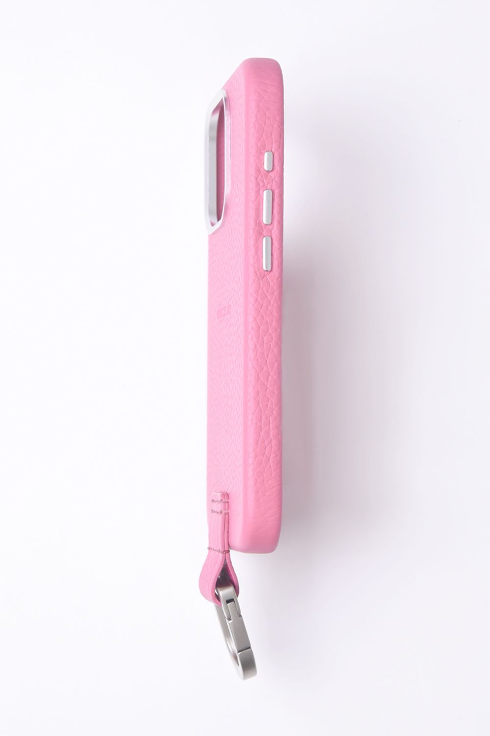CARABINER-CASE / カラビナ付 iPhone レザーケース (ショッキングピンク)