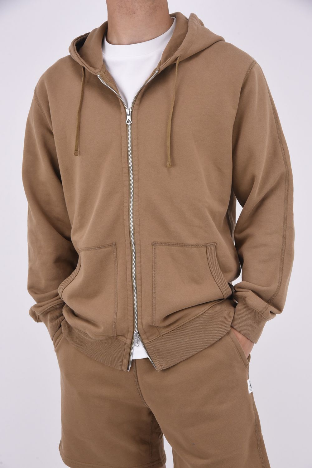 【国内正規品】【24SSシーズンカラー】 MIDWEIGHT TERRY CLASSIC FULL ZIP HOODIE / ミッドウェイトテリー フルジップパーカー リラックスシルエット クレイ