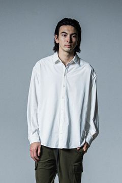 NYLON JACK SHIRTS / 【定番】 Aラインシルエット ナイロンシャツ ホワイト