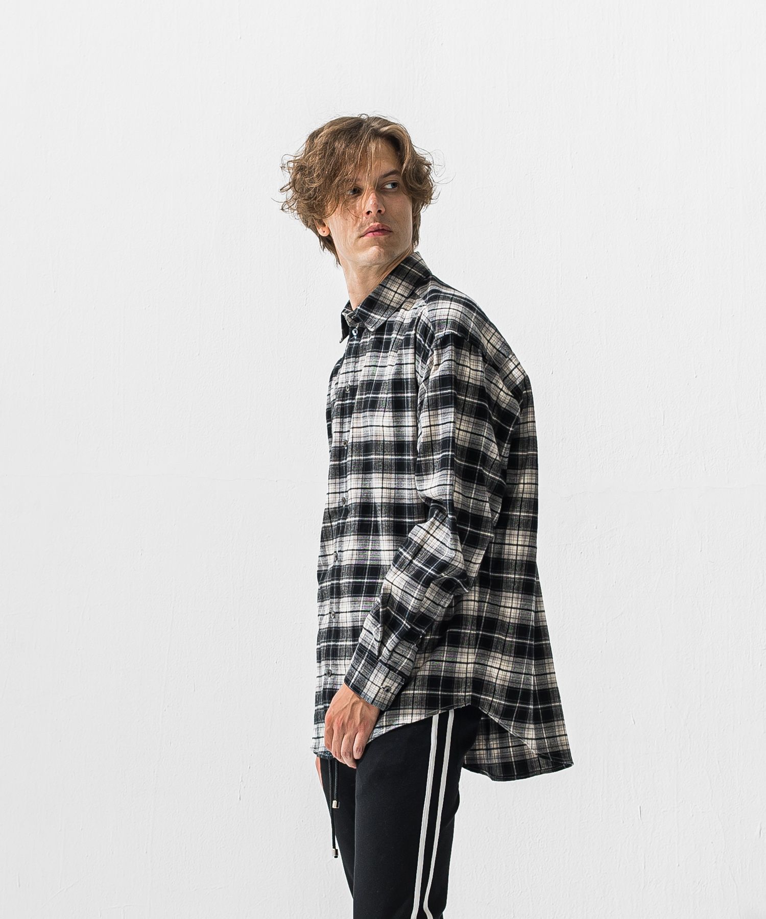 FLANNEL JACKSHIRTS  / オーガニックコットン フランネルシャツ (ブラック) (1月上旬入荷予定) ※オーダー締切:9月7日(月)17時