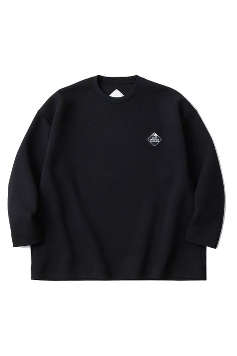 【WM  /  F.C.Real Bristol】 SWEAT PULLOVER / ブリストル ダンボールスウェット プルオーバー ブラック