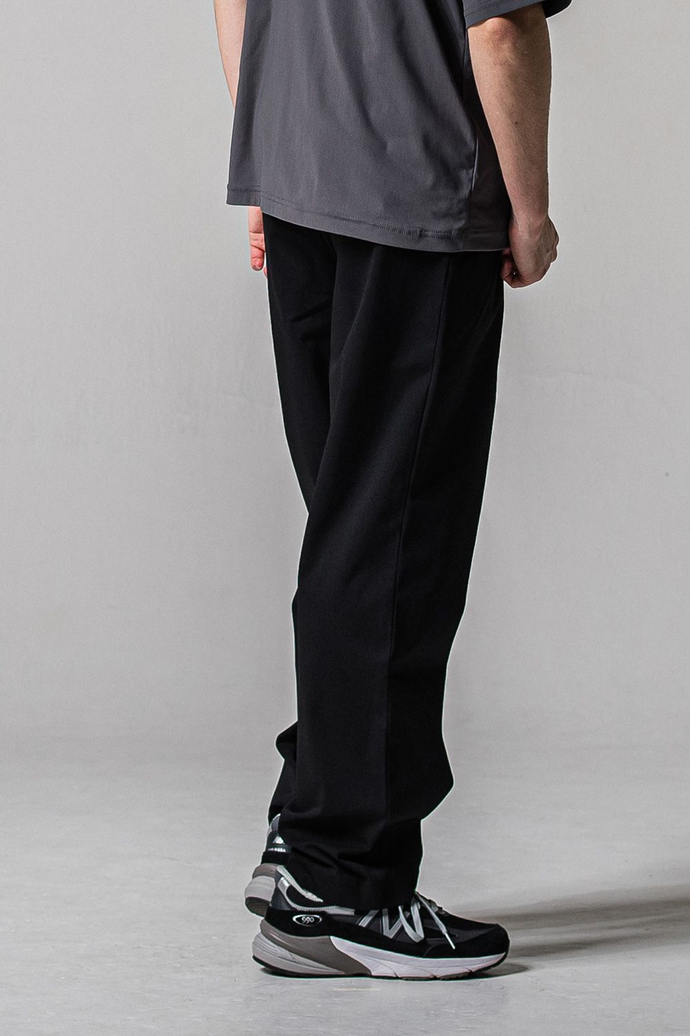 BEN PANTS / ルーズフィット ワイドシルエット ロングパンツ (ブラック) (1月中旬入荷予定)