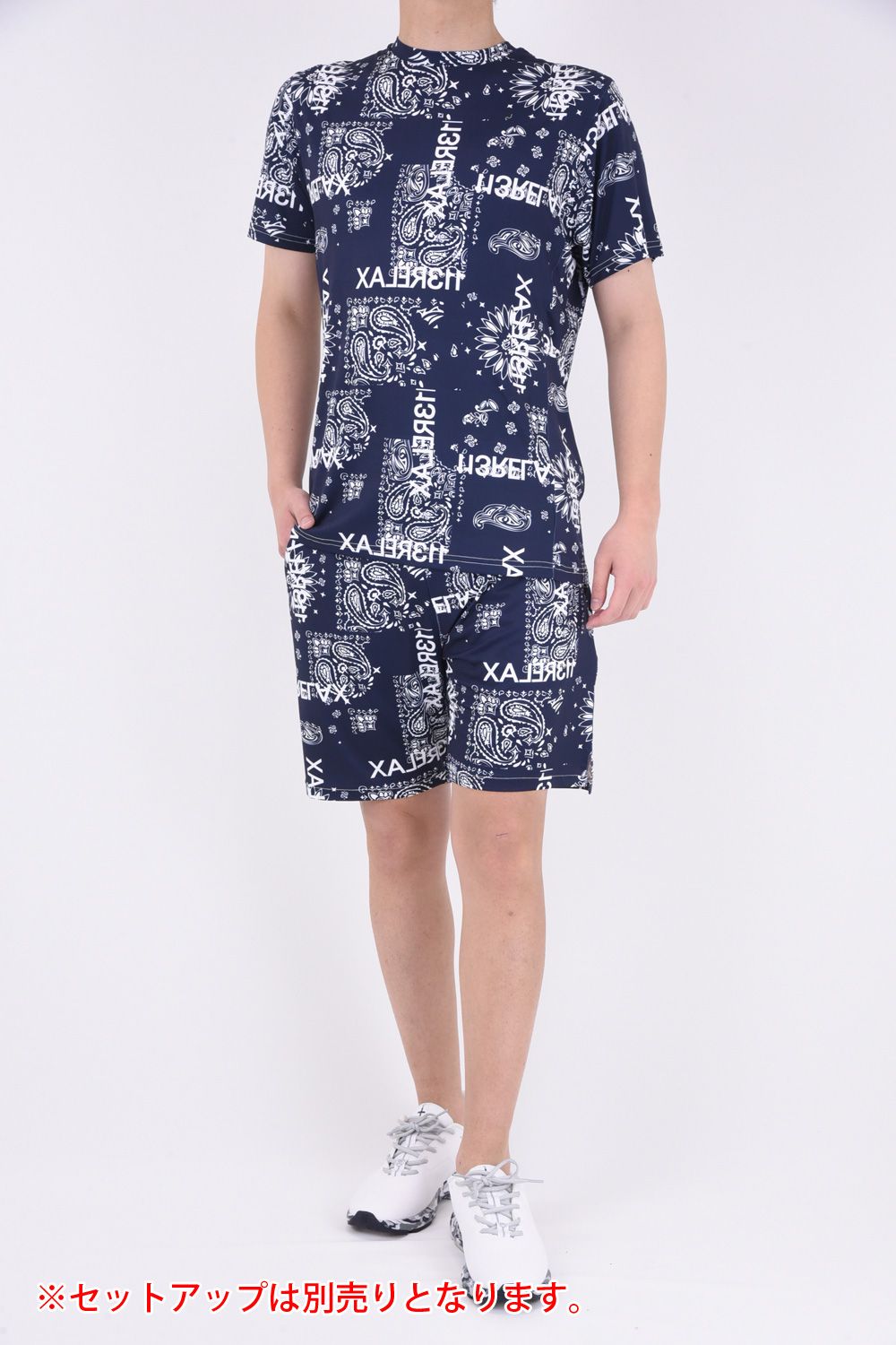 ALOHA PAISLEY T-SHIRTS / ペイズリー柄 半袖ラッシュガード ネイビー