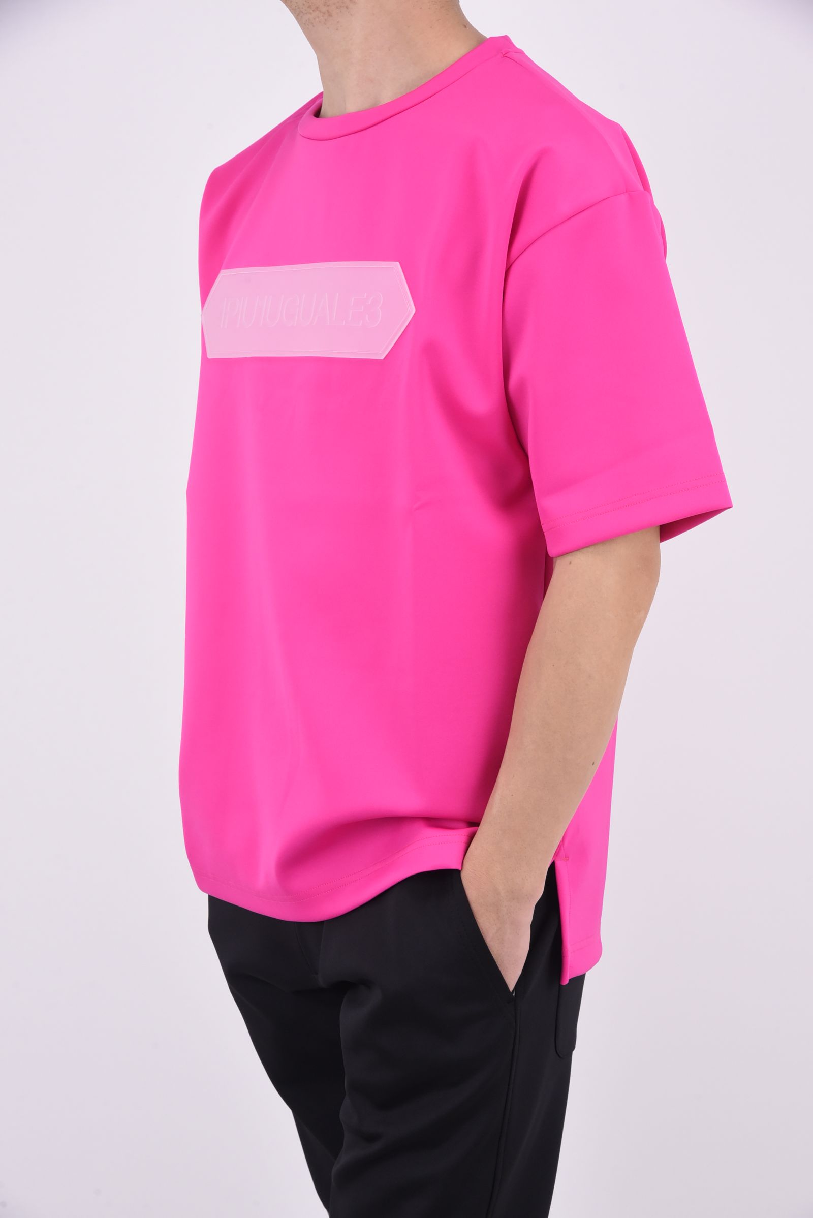 113 HEXAGON BIG T / 113 ヘキサゴンロゴ クルーネック 半袖 Tシャツ ピンク