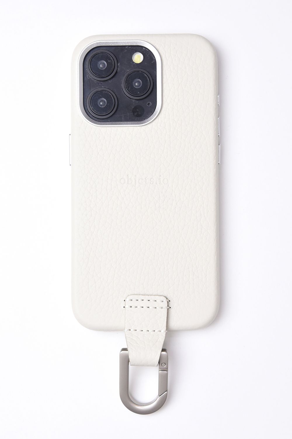 CARABINER-CASE / カラビナ付 iPhone レザーケース (マシュマロ)