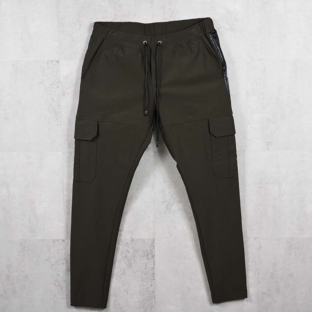 DARRELL HEAT CARGO PT / 【定番商品】 裏ボアフリース ナイロンストレッチ カーゴパンツ (カーキ) (10月下旬入荷予定) ※オーダー締切:9月7日(月)17時