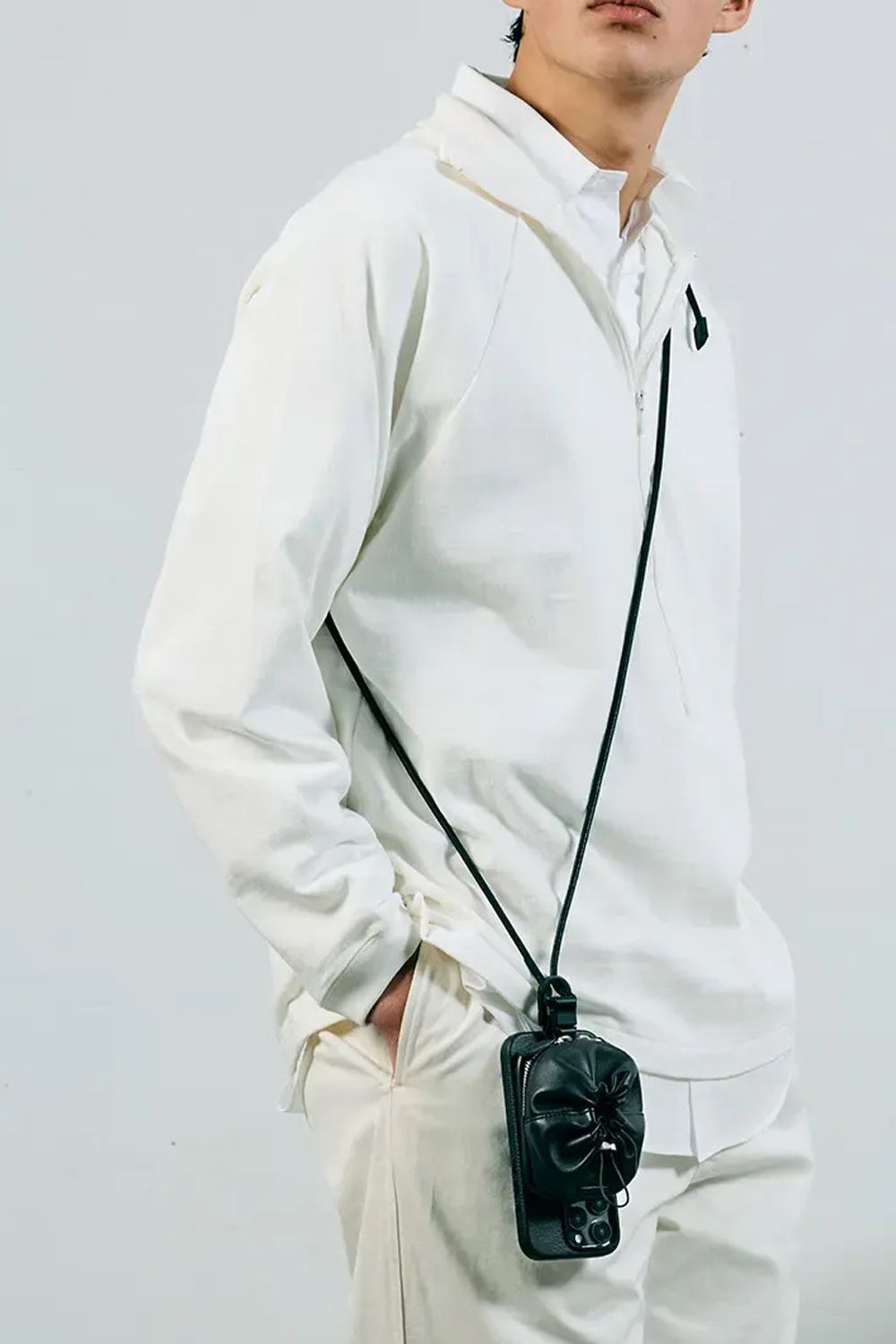 EXCHANGE-SHOULDER-PURSE-SET / ストラップ付き ショルダーコンポジションパース(ブラック)