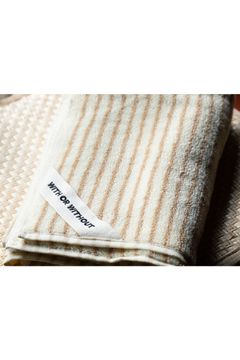 Bath Towel / シルク混 バスタオル (アイボリーストライプ)
